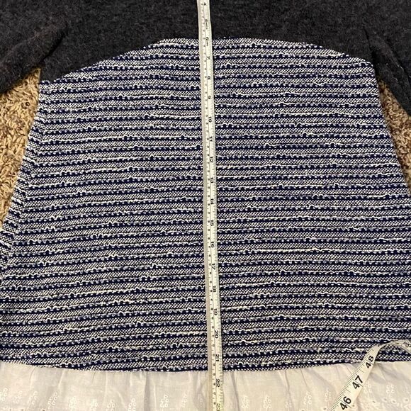 Anthropologie A’reve blue sweater with white lace ruffle size small - Picture 5 of 7